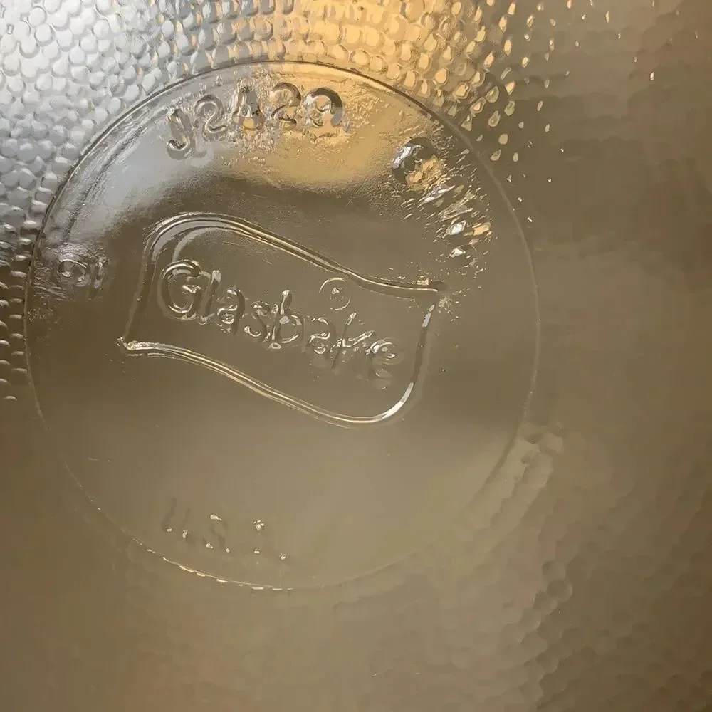 Glasbake USA J2429 8 Inch Clear Glass Pie Plate Baking Kitchen Heavy Durable